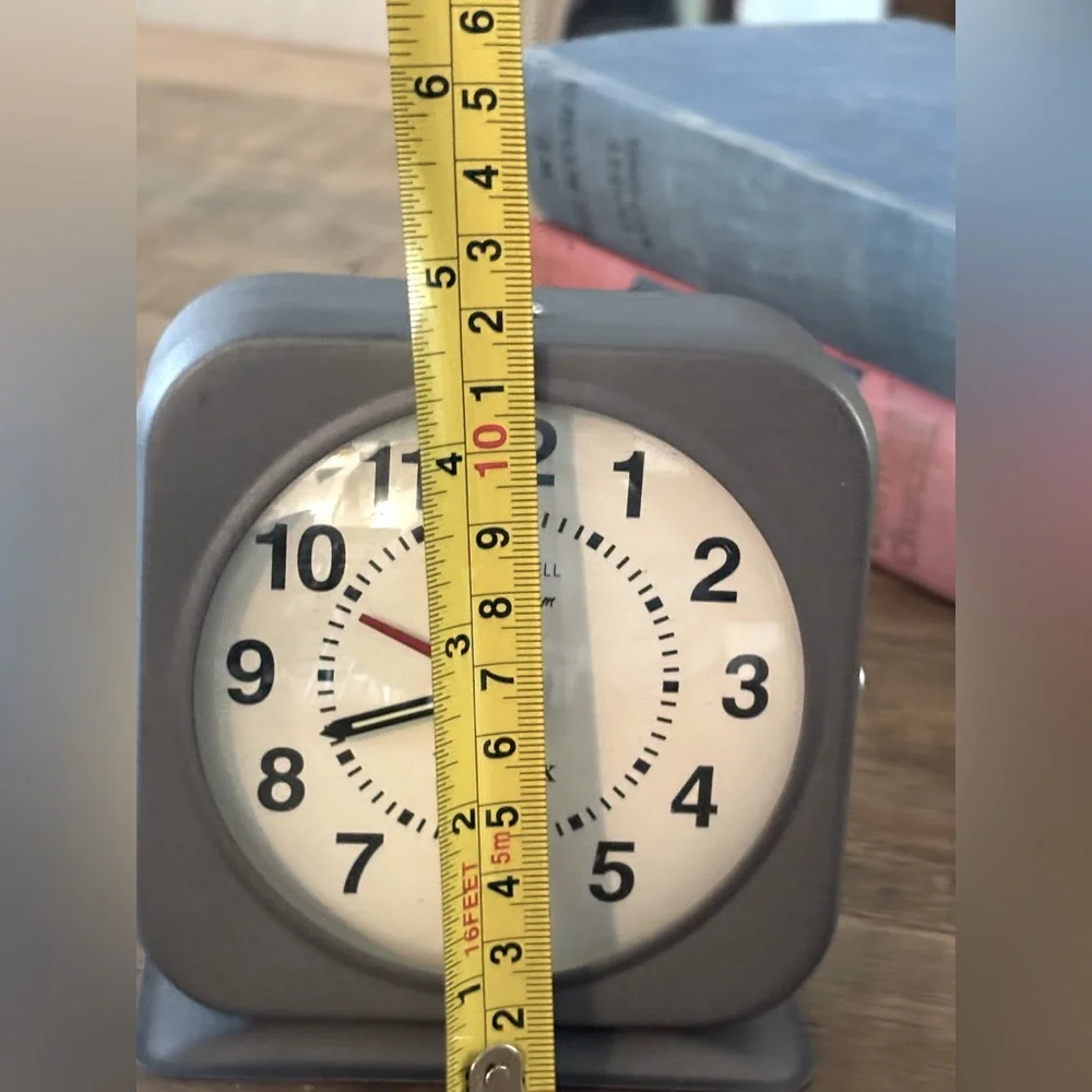 Vintage Westclox Metal Alarm Clock. Wind Up | Gray | 4.75x4 | EUC | Industrial